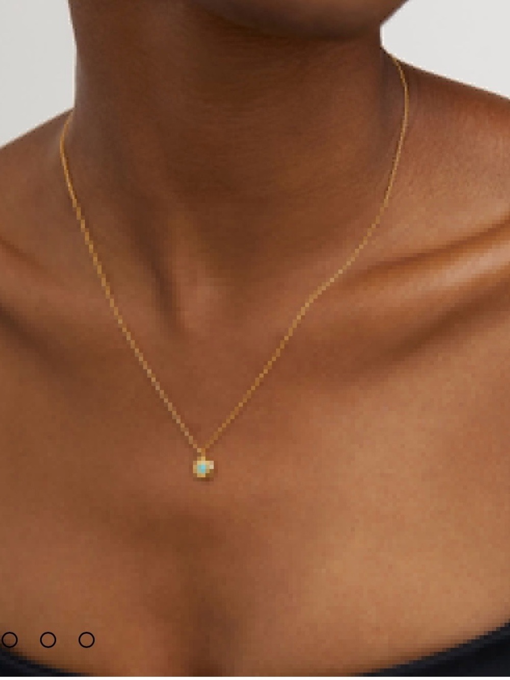 **NWT**MONICA VINADER Gold Vermiel Birthstone Necklace with Turquoise (December) - Picture 5 of 6